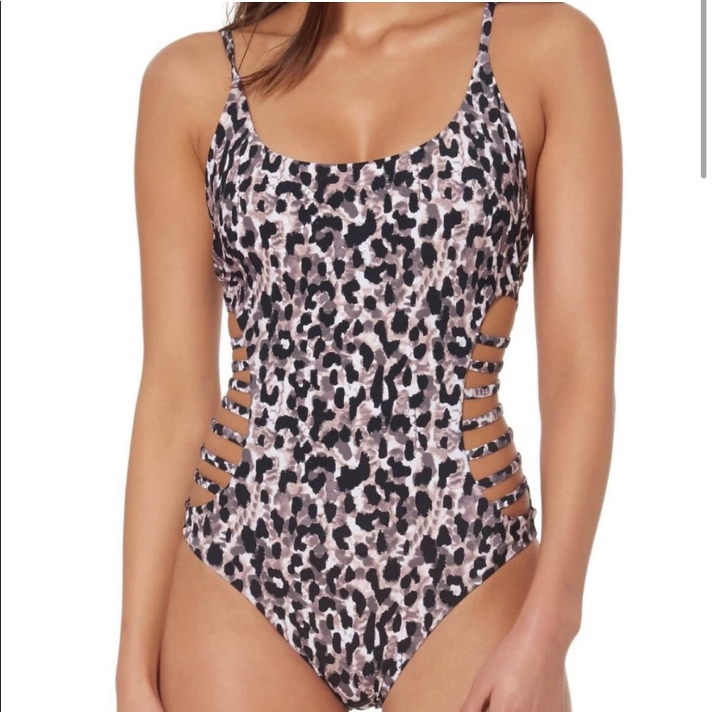 Red Carter Leopard One Piece
